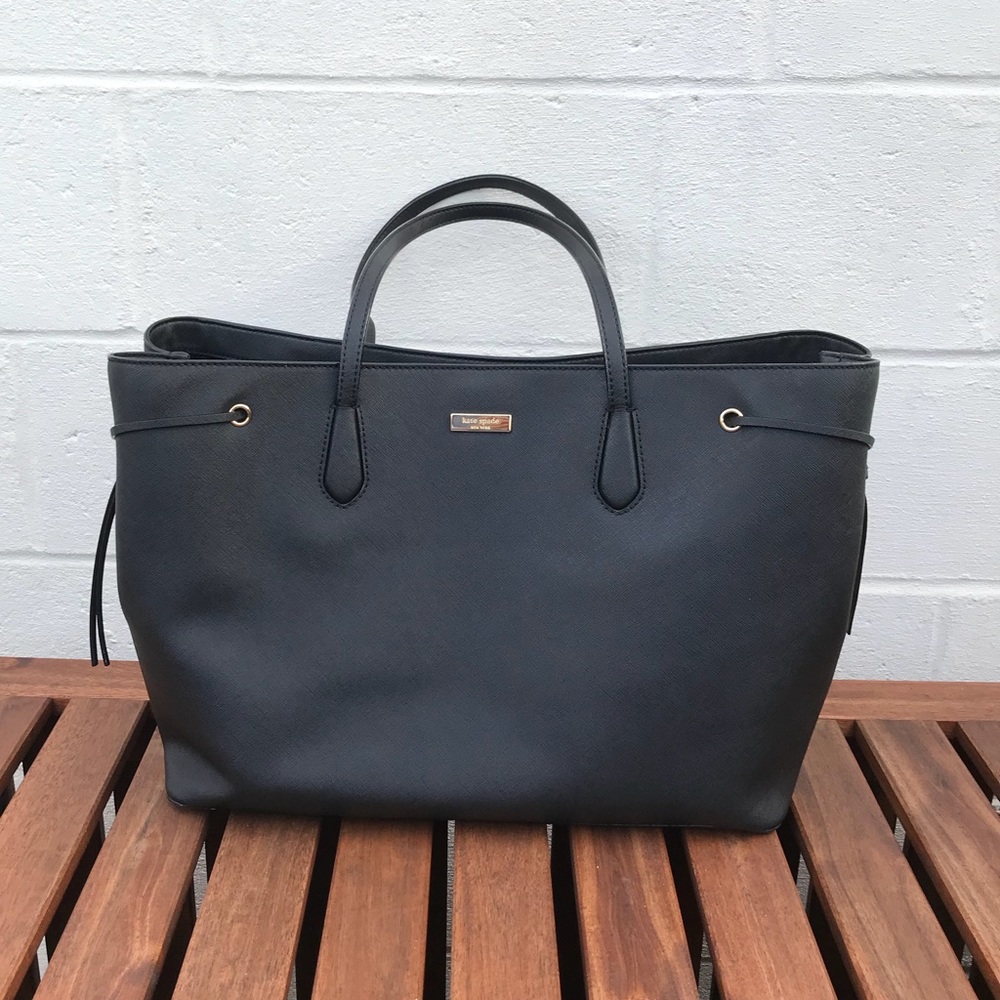 Black Large Kate Spade Saffiano Tote - Mint!